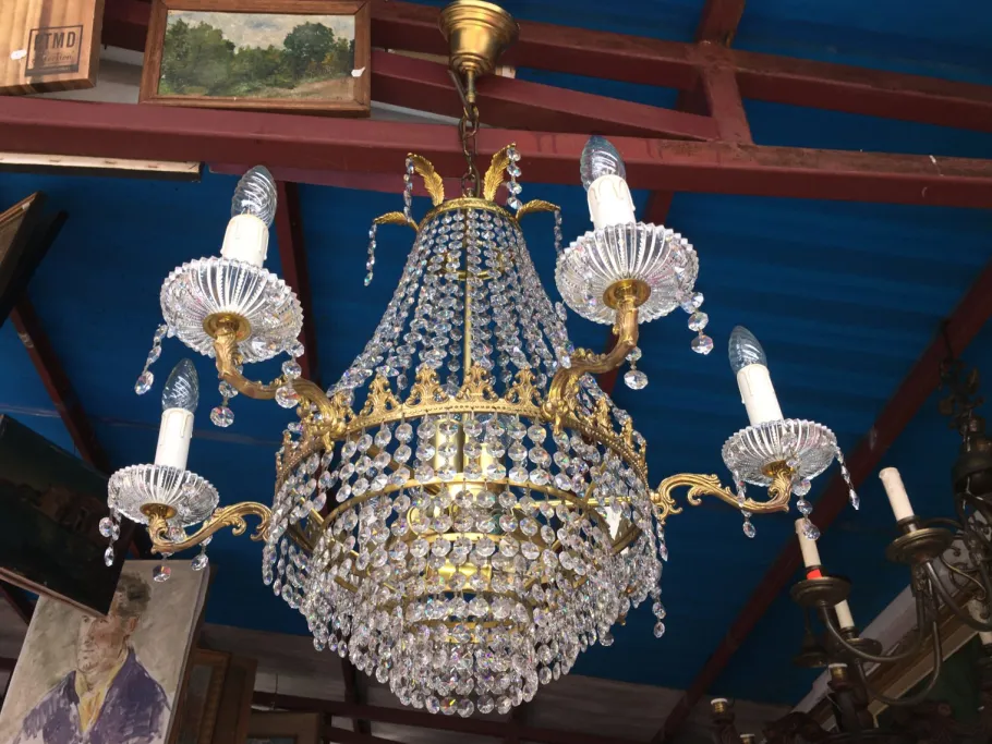 Online Pamono Crystal Chandelier, 1960s