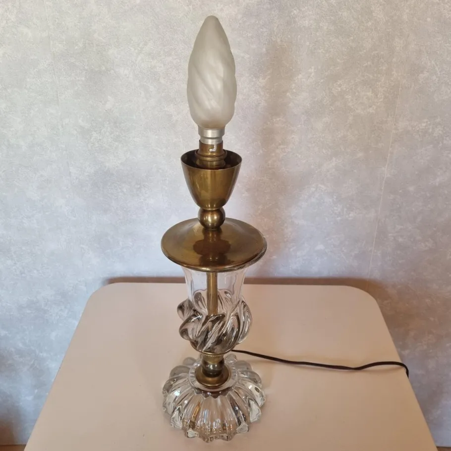 Clearance Pamono Crystal Desk Lamp in the style of St. Louis, 1890s