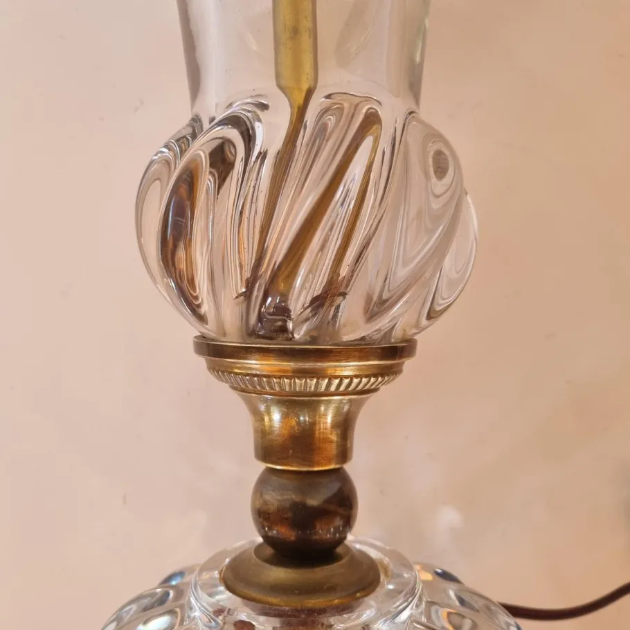 Clearance Pamono Crystal Desk Lamp in the style of St. Louis, 1890s
