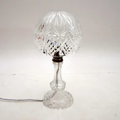 Sale Pamono Crystal Glass Table Lamp, 1920s