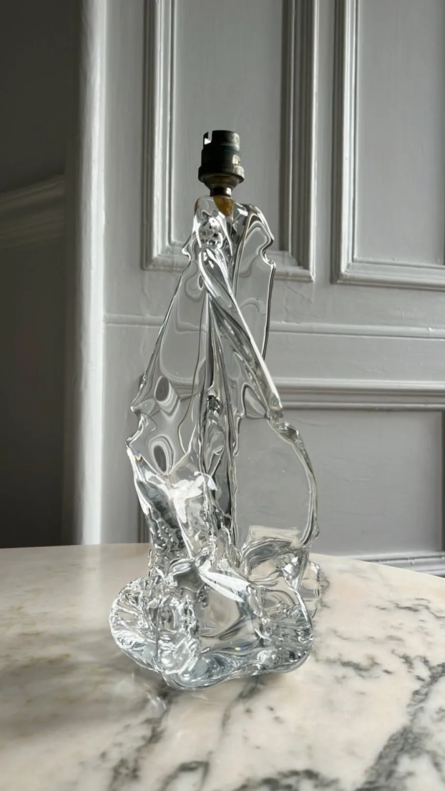 Clearance Pamono Crystal Lamp by Charles Schneider, 1950s