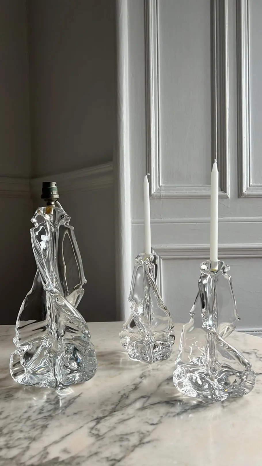 Clearance Pamono Crystal Lamp by Charles Schneider, 1950s