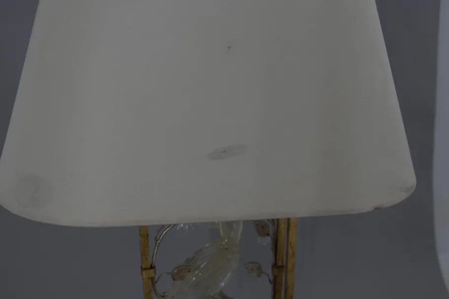 Clearance Pamono Crystal Parrot Table Lamp attributed to Maison Bagues, 1970s