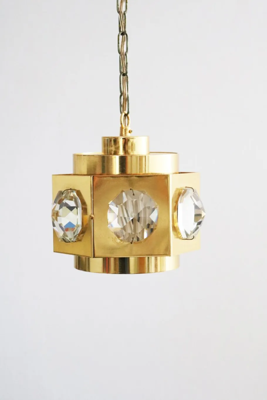 Online Pamono Crystal Pendant Light by Carl Fagerlund for Orrefors, 1960s