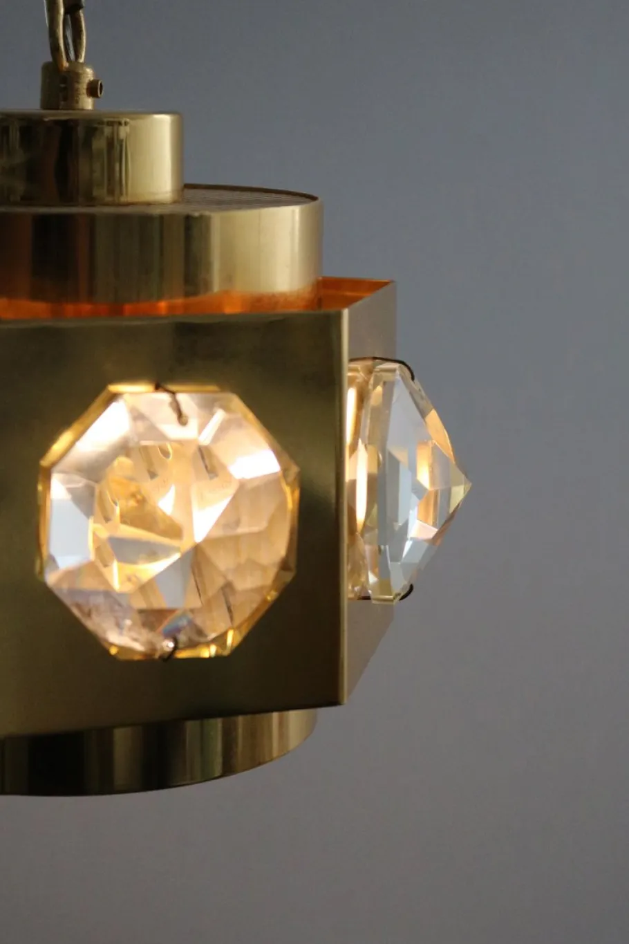 Online Pamono Crystal Pendant Light by Carl Fagerlund for Orrefors, 1960s