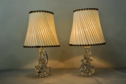 Clearance Pamono Crystal Table Lamps by Charles Schneider, 1960s, Set of 2