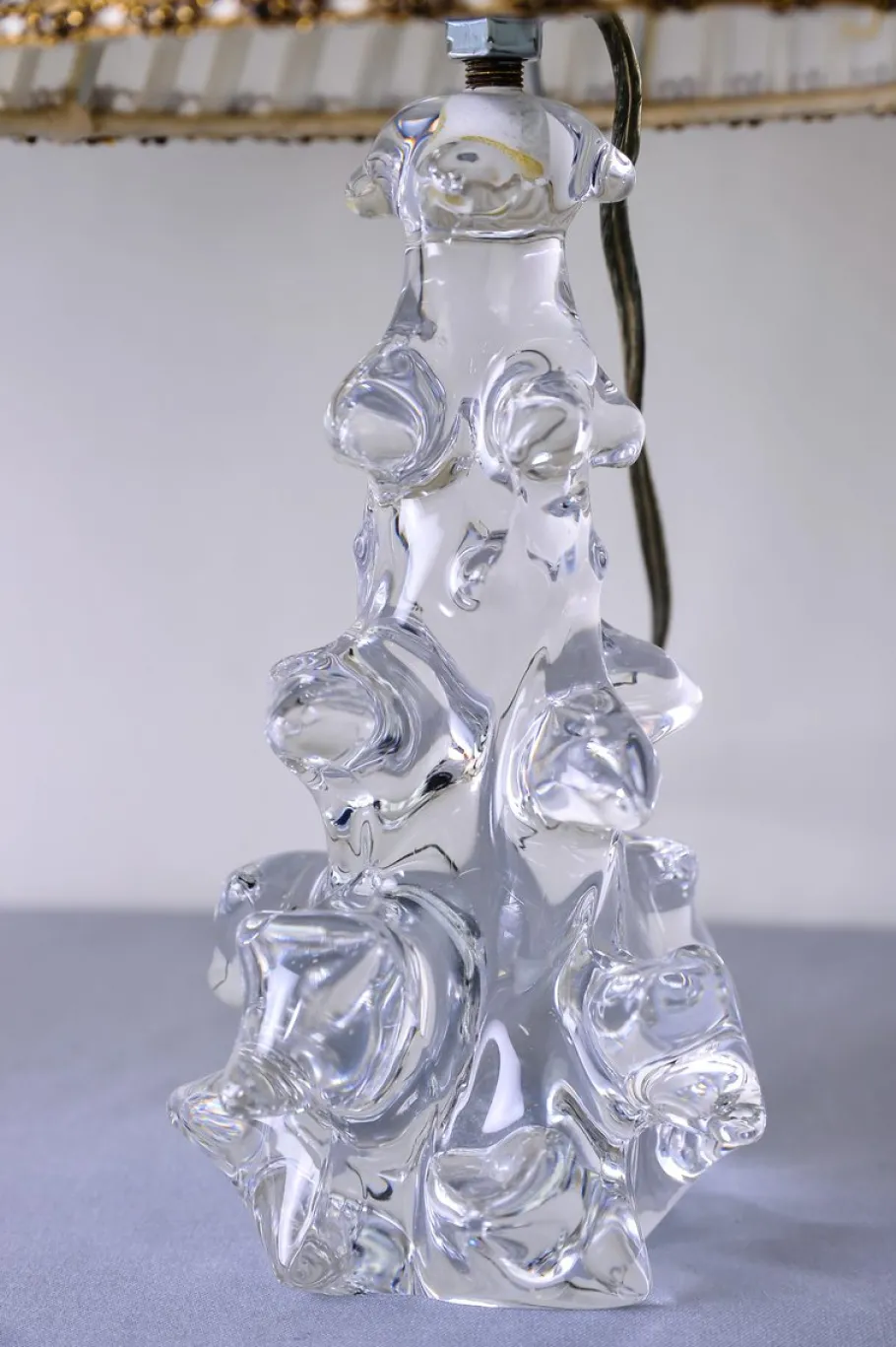 Clearance Pamono Crystal Table Lamps by Charles Schneider, 1960s, Set of 2