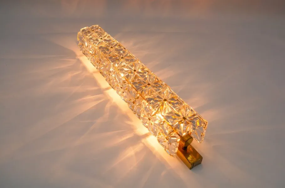New Pamono Crystal Wall Lamp or Sconce from Kinkeldey, 1960s