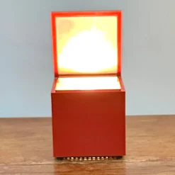 Outlet Pamono Cuboluce Cube Lamp in Red by Cini & Nils for Opi Milano, 1990s