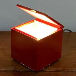 Outlet Pamono Cuboluce Cube Lamp in Red by Cini & Nils for Opi Milano, 1990s