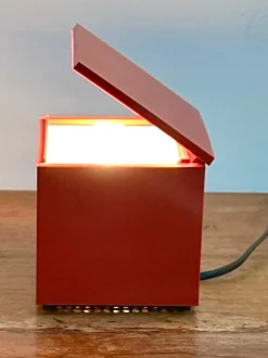 Outlet Pamono Cuboluce Cube Lamp in Red by Cini & Nils for Opi Milano, 1990s