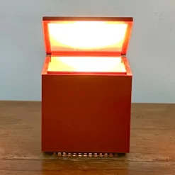Outlet Pamono Cuboluce Cube Lamp in Red by Cini & Nils for Opi Milano, 1990s