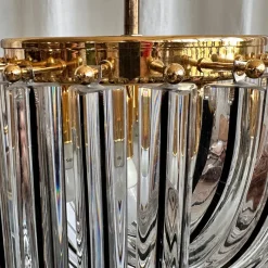 Clearance Pamono Curved Murano Crystal Glass Ribbon Chandelier attributed to Paolo Venini, 1960s