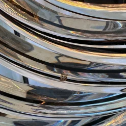 Clearance Pamono Curved Murano Crystal Glass Ribbon Chandelier attributed to Paolo Venini, 1960s