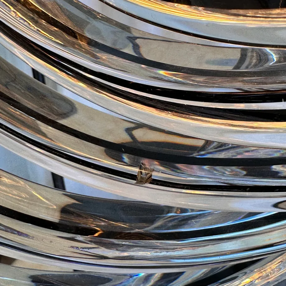 Clearance Pamono Curved Murano Crystal Glass Ribbon Chandelier attributed to Paolo Venini, 1960s