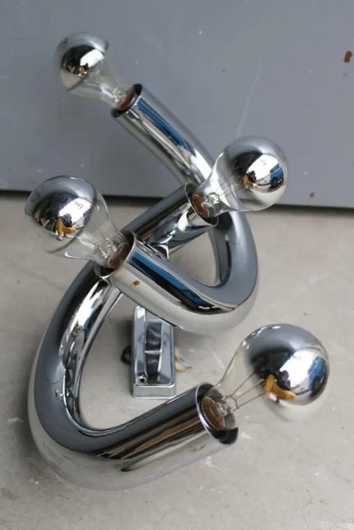 Best Pamono Curved Tubular Sculpture Wall Light from Stilux Milano, Italy, 1970s