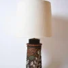 Sale Pamono Cylindrical Foliage Pattern Ceramic Lamp, 1960s