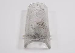 New Pamono Cylindrical Murano Glass Wall Lights, 1970s, Set of 2