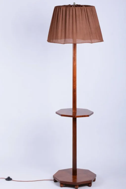 Best Pamono Czech Art Deco Floor Lamp in Walnut, 1920s