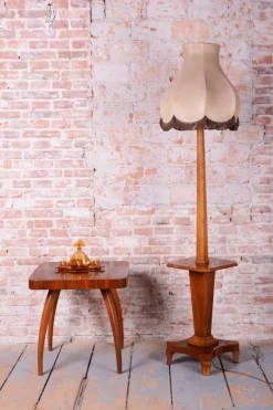 Hot Pamono Czech Art Deco Walnut Floor Lamp, 1920s