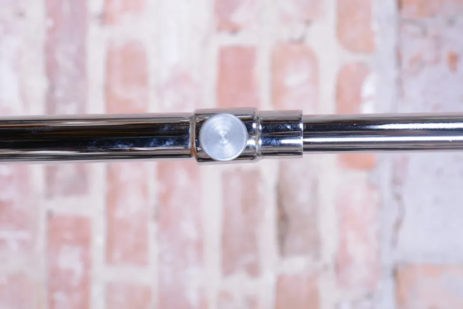 Outlet Pamono Czech Bauhaus Floor Lamp in Oak, Chrome and Glass attributed to Robert Slezak, 1930s