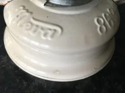 Sale Pamono Czechoslovakian Electrified Metal Meva Oil Lamp / Lantern