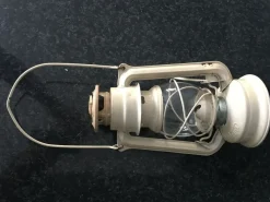 Sale Pamono Czechoslovakian Electrified Metal Meva Oil Lamp / Lantern