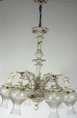 Hot Pamono D. Bassano Porcelain Chandelier
