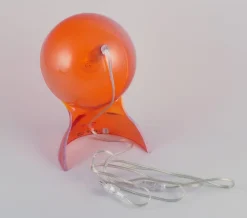 Sale Pamono Dalu Table Lamp in Translucent Orange Plastic by Vico Magistretti for Artemide