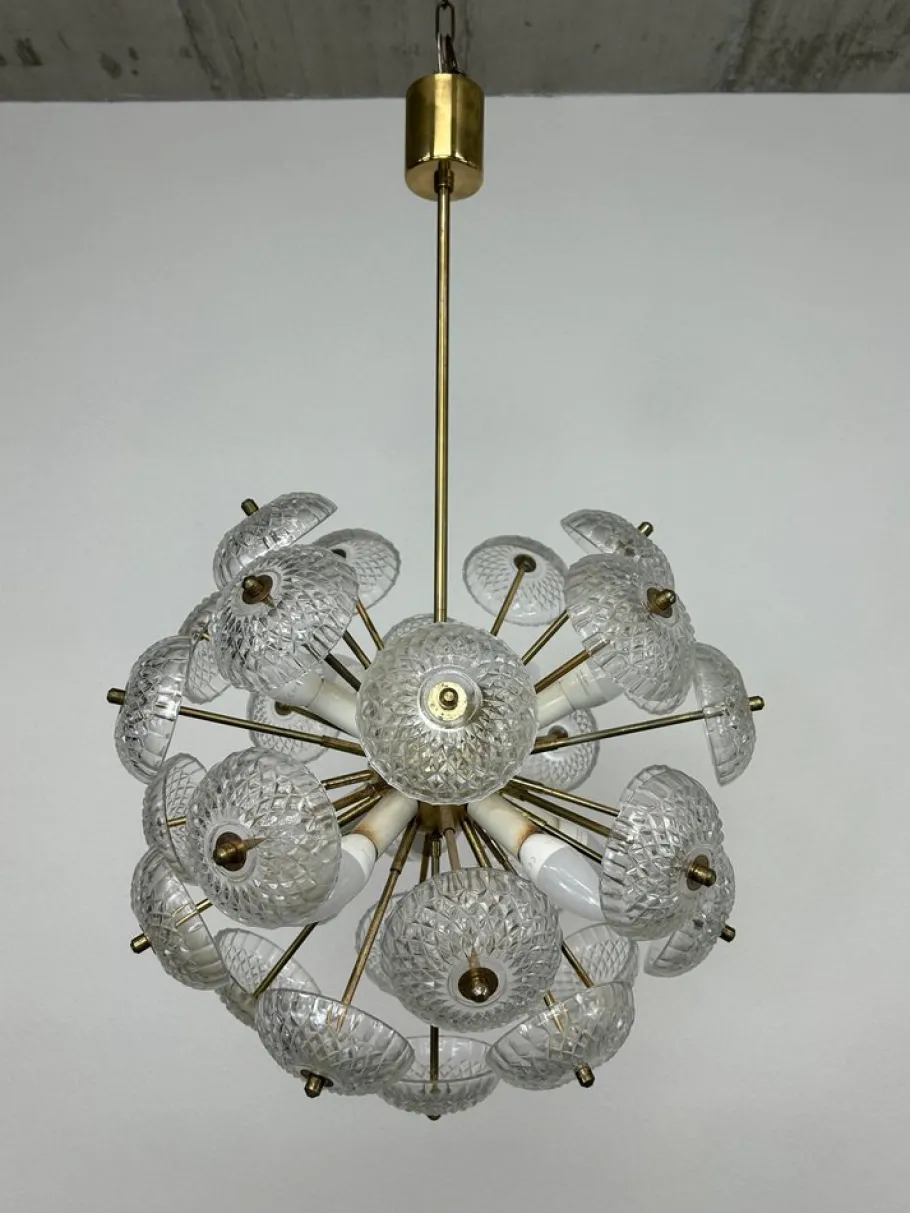 New Pamono Dandelion Pendant by Kamenický Šenov, 1940s