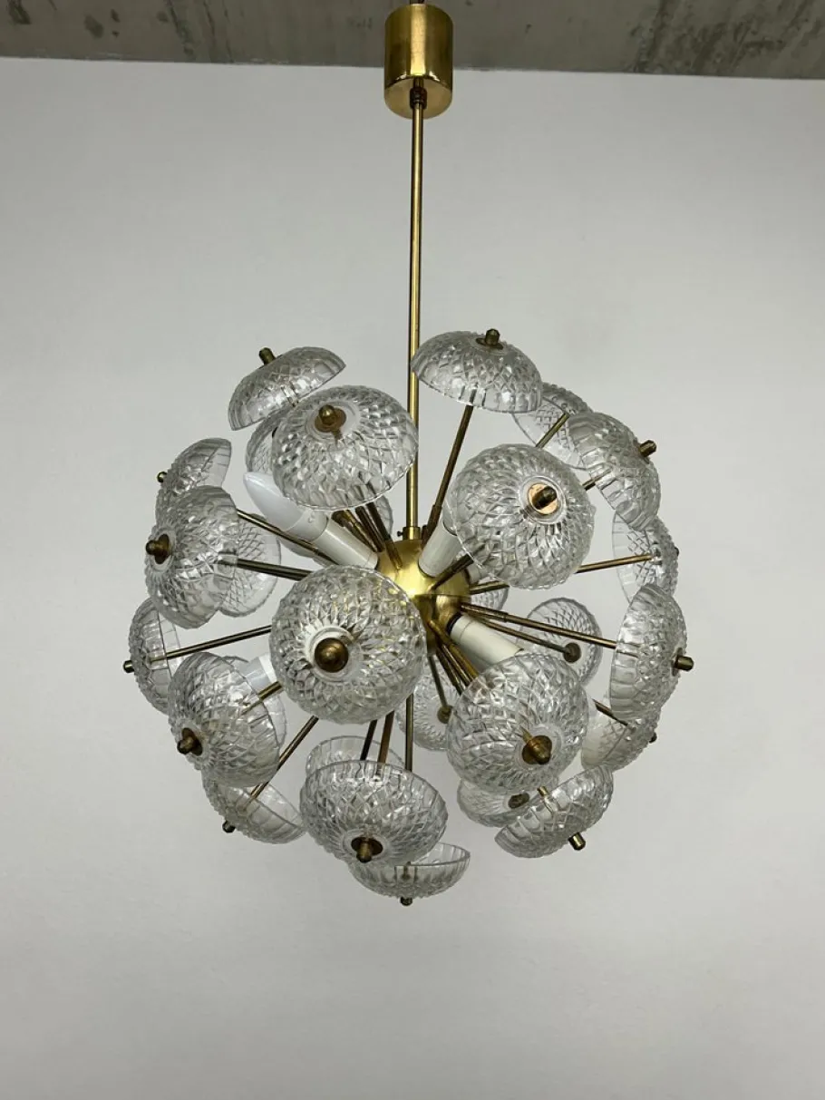 New Pamono Dandelion Pendant by Kamenický Šenov, 1940s