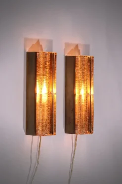 Sale Pamono Danish Atlantic Double Wall Lamp from Vitrika, 1970s, Set of 2