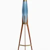Online Pamono Danish Brass and Opaline Glass Floor Lamp by Svend Aage Holm Sørensen, 1950s