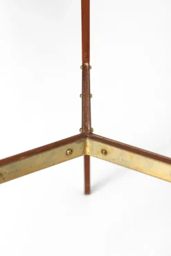 Online Pamono Danish Brass and Opaline Glass Floor Lamp by Svend Aage Holm Sørensen, 1950s