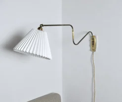 Sale Pamono Danish Brass Swing Arm Wall Lamp, 1950s