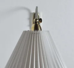 Sale Pamono Danish Brass Swing Arm Wall Lamp, 1950s