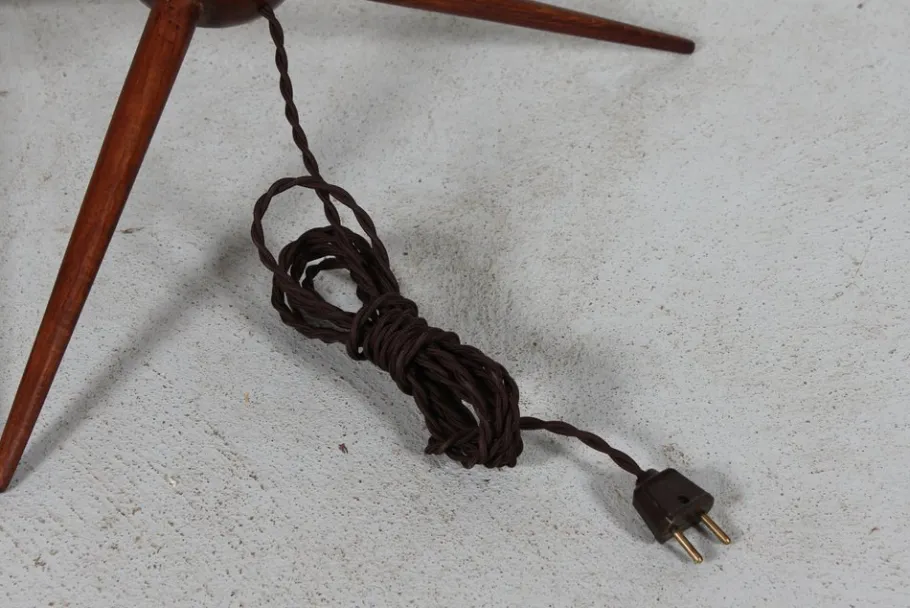 New Pamono Danish Bridge Tripod Floor Lamp by Severin Hansen for Haslev Møbelsnedkeri, 1950s