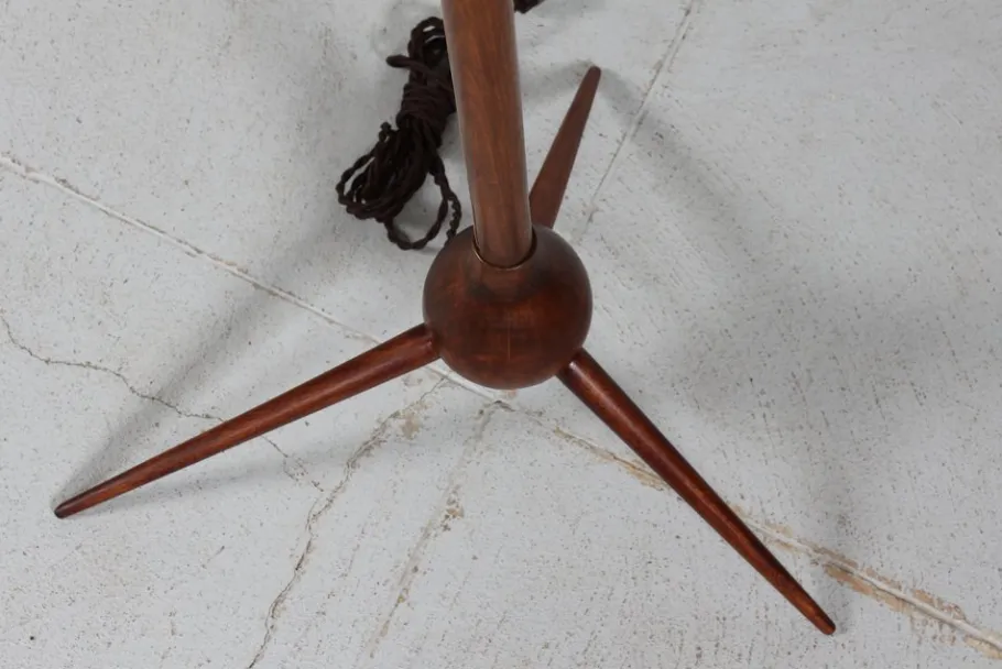 New Pamono Danish Bridge Tripod Floor Lamp by Severin Hansen for Haslev Møbelsnedkeri, 1950s
