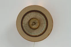 Sale Pamono Danish Ceramic Disc Wall Lamp from Søholm, 1970s