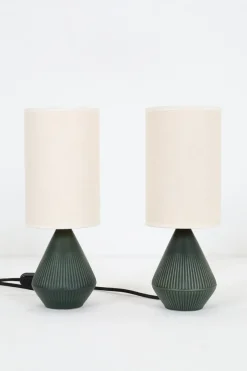 Online Pamono Danish Ceramic Table Lamps by Søholm, 1960s, Set of 2