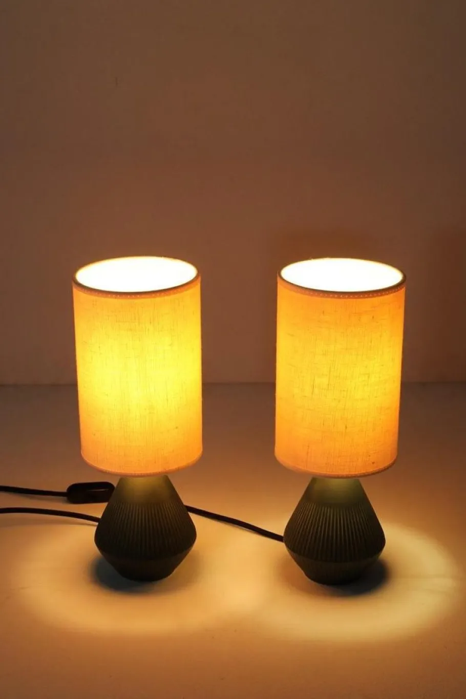Online Pamono Danish Ceramic Table Lamps by Søholm, 1960s, Set of 2