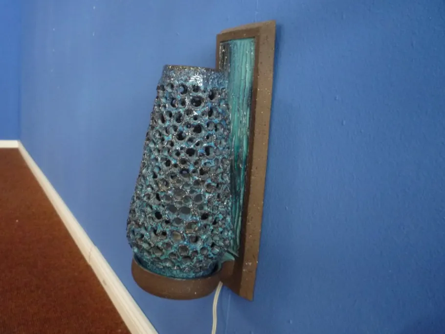 New Pamono Danish Ceramic Wall Lamp from Designstudio Sejer, 1960s