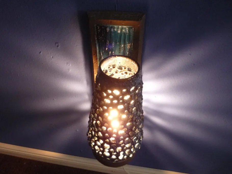 New Pamono Danish Ceramic Wall Lamp from Designstudio Sejer, 1960s