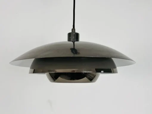 Best Pamono Danish Chrome and Metal Pendant Lamp, 1980s