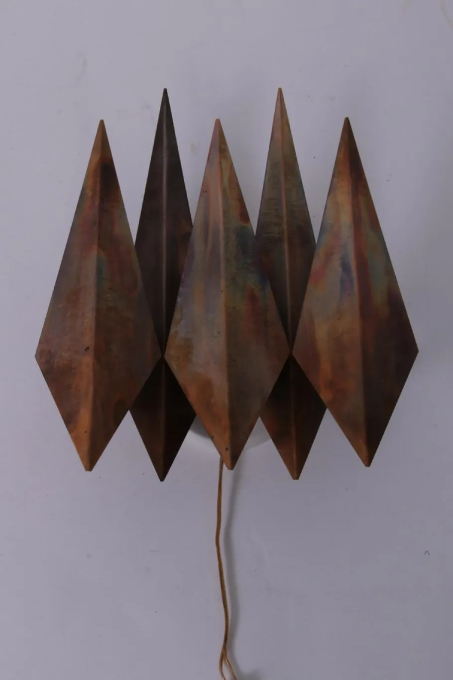 New Pamono Danish Copper Wall Lamp by Svend Aage Holm Sorensen, 1960s