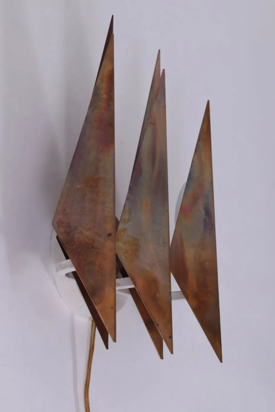 New Pamono Danish Copper Wall Lamp by Svend Aage Holm Sorensen, 1960s