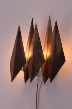 New Pamono Danish Copper Wall Lamp by Svend Aage Holm Sorensen, 1960s