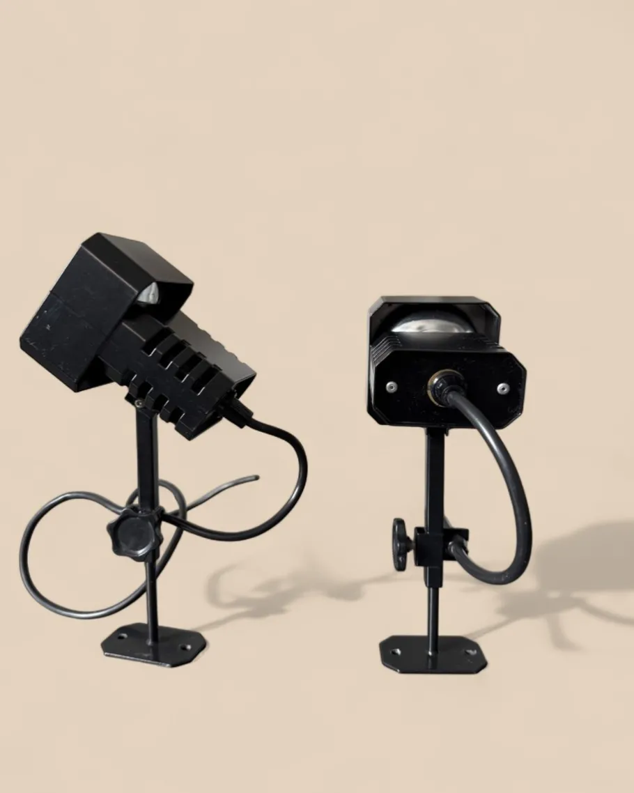 New Pamono Danish Flipper Wall Sconces in Black, 1970s, Set of 2