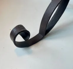 Outlet Pamono Danish Functionalist Adjustable Floor Lamp in Wrought Iron, 1940s