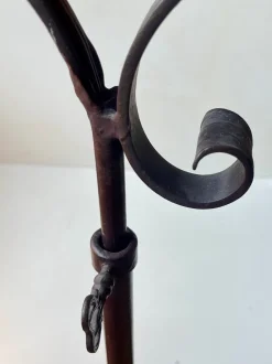 Outlet Pamono Danish Functionalist Adjustable Floor Lamp in Wrought Iron, 1940s